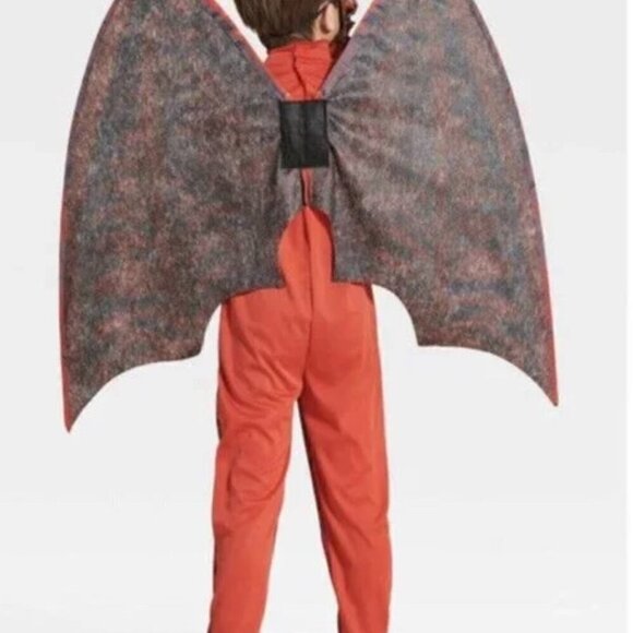 Target Kids' Light Up Red Dragon Halloween Costume Jumpsuit Mask Wings Size Sm - Picture 3 of 11